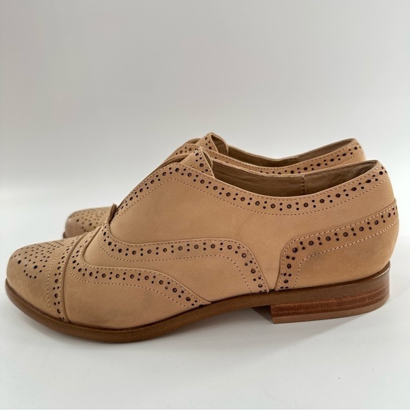 Splendid flats size 6 tan leather brouge wingtip oxfords spectators Academia - Picture 5 of 13